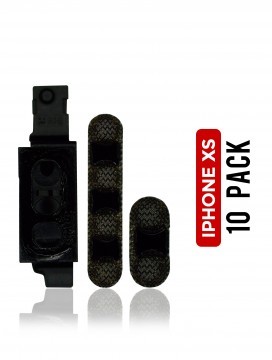 [107082002249] Grille anti-poussière micro et haut parleur pour iPhone XS - Pack de 10 - Or