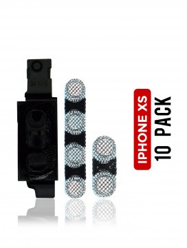 [107082002211] Grille anti-poussière micro et haut parleur Pour iPhone XS - sachet de 10 - Blanc