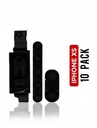 Grille anti-poussière micro et haut parleur Pour iPhone XS - sachet de 10 - Noir