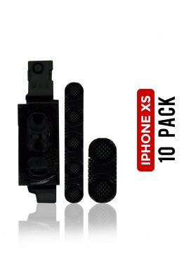 [107082002240] Grille anti-poussière micro et haut parleur Pour iPhone XS - sachet de 10 - Noir