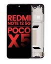 Bloc écran OLED avec châssis pour XIAOMI Redmi Note 12 5G et Poco X5 - Aftermarket Plus - Toutes couleurs