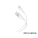 Câble USB-A vers Lightning - XO - NB212 - 1m - 2.1A - Blanc