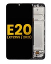 Bloc écran LCD avec châssis pour MOTOROLA Moto E20 2021 - Reconditionné - Noir