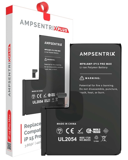 Batterie pour iPhone 15 Pro Max - AmpSentrix Plus