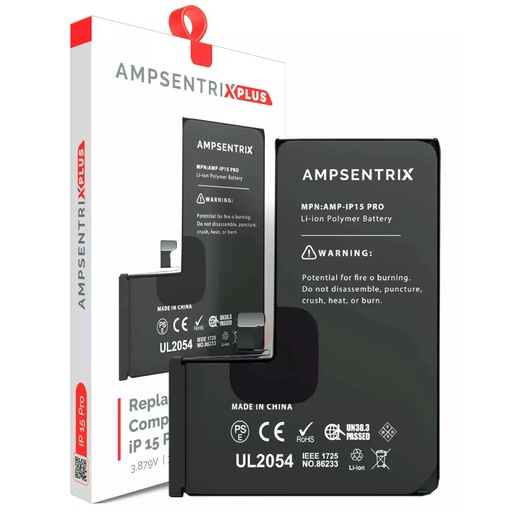 Batterie pour iPhone 15 Pro - AmpSentrix Plus