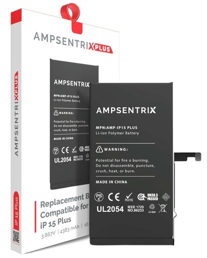 Batterie pour iPhone 15 Plus - AmpSentrix Plus
