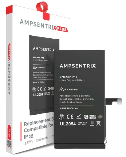 Batterie pour iPhone 15 - AmpSentrix Plus