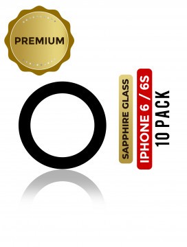 Lot de 10 lentilles caméra arrière - Verre seul - pour iPhone 6 - 6S - Mix couleurs - Saphir véritable - Premium