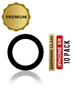 Lot de 10 lentilles caméra arrière - Verre seul - pour iPhone XR - Toutes couleurs - Saphir véritable - Premium