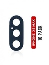 Lentille caméra arrière (Verre seul) pour iPhone XS / XS Max - Mix couleurs - Pack de 10