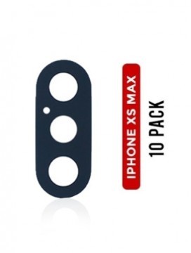 Lot de 10 Lentilles caméra arrière - Verre seul - pour iPhone XS et XS Max - Aftermarket Plus - Mix couleurs