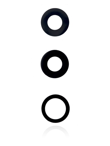 Lot de 10 Lentilles caméra arrière avec adhésif - Verre seul - pour iPhone 12 Pro - Aftermarket Plus - 3 pièces par lot