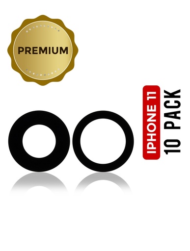 Lot de 10 Lentilles caméra arrière avec ahésif - Verre seul pour iPhone 11 - 2 Pieces par lot - Saphir véritable