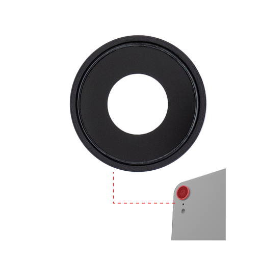 Lot de 10 lentilles caméra arrière avec support pour iPhone XR - Gris sidéral