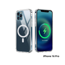 Coque antichoc transparente 1,5mm Magsafe pour iPhone 16 Pro - 6.3" - Grande fente camera