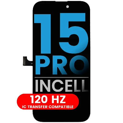 Bloc écran LCD pour iPhone 15 Pro  - Aftermarket: AQ7 / Incell - 120HZ
