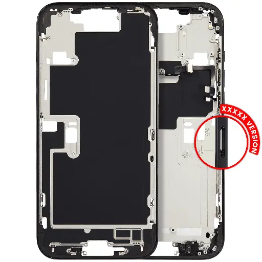 Châssis intermédiaire avec boutons Power et volume original pour iPhone 16 Pro Max - Version internationale - Grade A - Titane noir - original occasion
