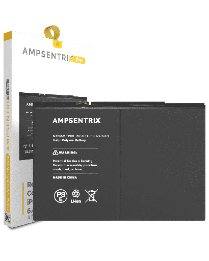 Batterie pour iPad Air 1- iPad 5 - 2017 - iPad 6 2018 - iPad 7 10.2" 2019 - iPad 8 10.2" 2020 - iPad 9 10.2" 2021 - AmpSentrix Pro