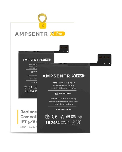 [107082001401] Batterie compatible APPLE Touch 5 - Touch 6 - Touch 7 - AmpSentrix Pro