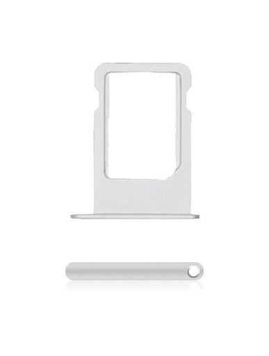 Tiroir SIM compatible iPhone 5S - SE 2016 - Argent