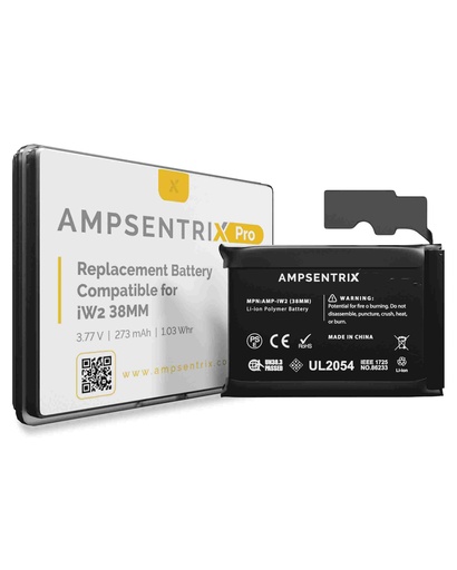 [107082007081] Batterie compatible APPLE Watch Serie 2 - 38 MM- AmpSentrix Pro