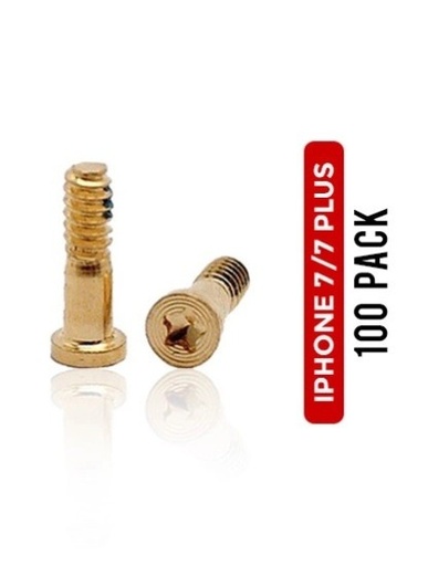 Lot de 100 Vis du bas Pour iPhone 7 - 7 Plus - Or