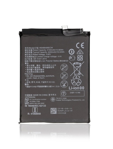Batterie pour HUAWEI Mate 20 Pro - P30 Pro - HB486486ECW