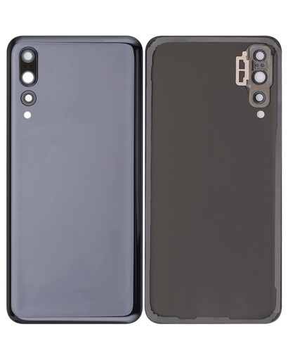 [107082059730] Vitre arrière avec vitre APN compatible Huawei P20 Pro - Noir sans logo