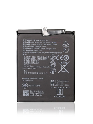 [107082065117] Batterie compatible HUAWEI P30 - HB436380ECW