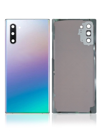Vitre arrière - avec vitre caméra pour SAMSUNG Note 10 - N970 - Argent - Sans logo