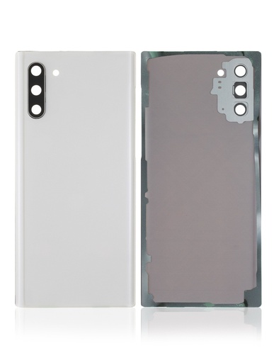Vitre arrière - avec vitre caméra pour SAMSUNG Note 10 - N970 - Blanc - Sans logo