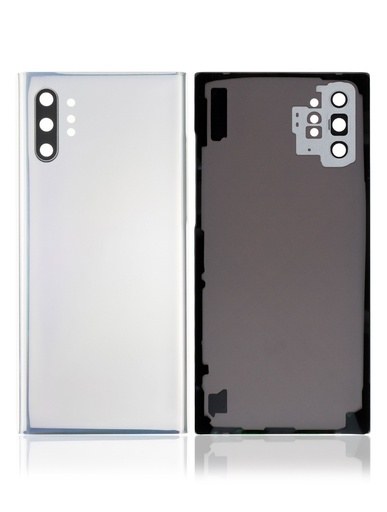 [107082066930] Vitre arrière (avec vitre caméra) pour SAMSUNG Note 10 Plus - N975 - Argent (sans logo)