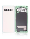 Vitre arrière - avec vitre caméra pour SAMSUNG S10 - G973F - Blanc - Sans logo