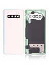 Vitre arrière - avec vitre caméra pour SAMSUNG S10 Plus - G975F - Blanc - Sans logo