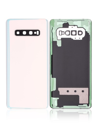Vitre arrière - avec vitre caméra pour SAMSUNG S10 Plus - G975F - Blanc - Sans logo