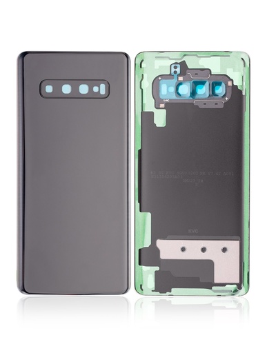 Vitre arrière - avec vitre caméra pour SAMSUNG S10 Plus - G975F - Noir - Sans logo