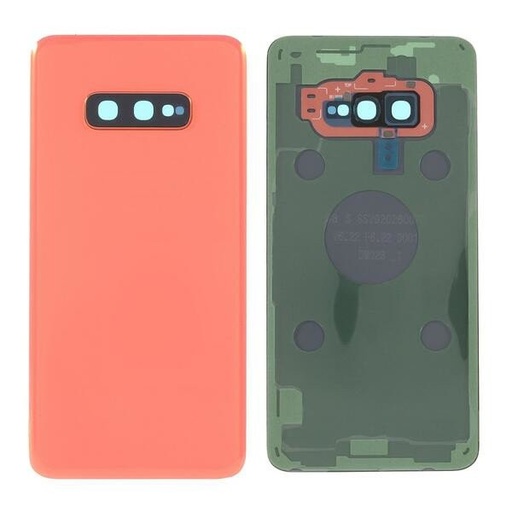 Vitre arrière - avec vitre caméra compatible SAMSUNG S10e - G970F - Rouge - Sans logo