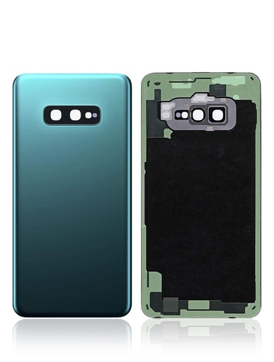 [107082020338] Vitre arrière - avec vitre caméra compatible SAMSUNG S10e - G970F - Vert - Sans logo