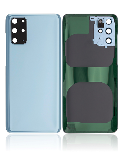 Vitre arrière - avec vitre caméra compatible SAMSUNG S20 Plus - Blue - Sans logo