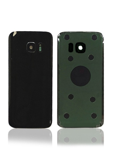 Vitre arrière - avec vitre caméra pour SAMSUNG S7 - G930F - Noir - Sans logo
