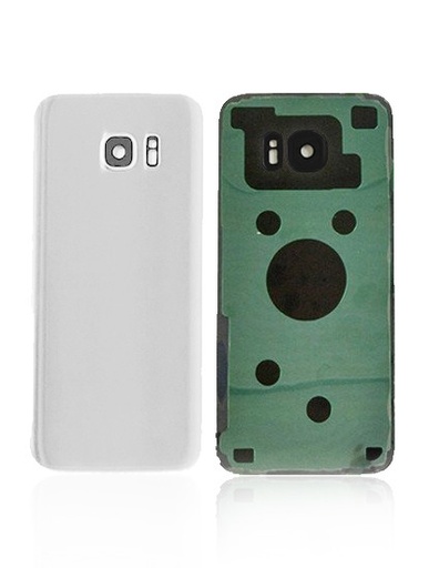 Vitre arrière - avec vitre caméra pour SAMSUNG S7 Edge - G935F - Argent - Sans logo