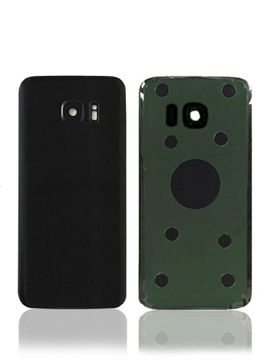 Vitre arrière - avec vitre caméra pour SAMSUNG S7 Edge - G935F - Noir - Sans logo