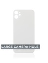 Vitre arrière Pour iPhone 11 - Sans logo - Large Camera Hole - Blanc