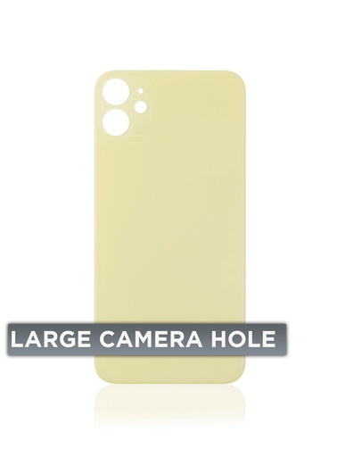 [107082069620] Vitre arrière Pour iPhone 11 (No Logo / Large Camera Hole) - Jaune