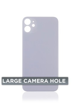 [107082069621] Vitre arrière Pour iPhone 11 - Sans logo - Large Camera Hole - Violet