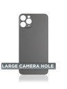 Vitre arrière pour iPhone 11 Pro - Sans logo - Large Camera Hole - Gris sidéral