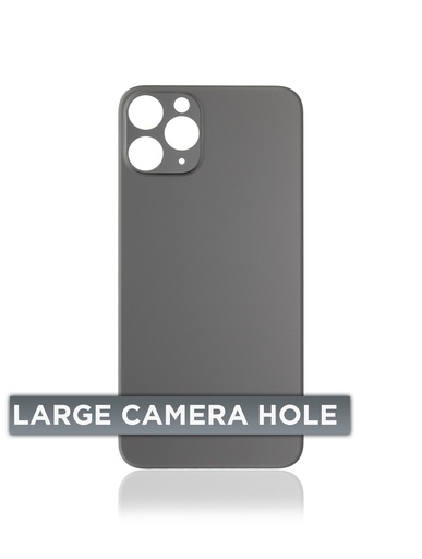 [107082069630] Vitre arrière Pour iPhone 11 Pro Max (No Logo / Large Camera Hole) - Gris sidéral