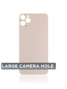 Vitre arrière Pour iPhone 11 Pro Max (No Logo / Large Camera Hole) - Or