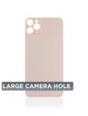 Vitre arrière Pour iPhone 11 Pro Max - Sans logo - Large Camera Hole - Or