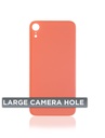 Vitre arrière compatible iPhone XR - Sans logo - Large Camera Hole - Corail